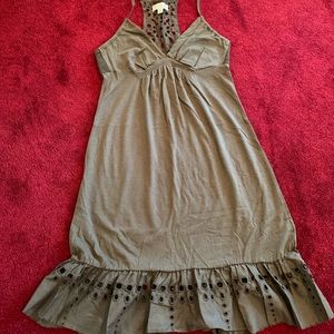 Olive spaghetti strap summer dress